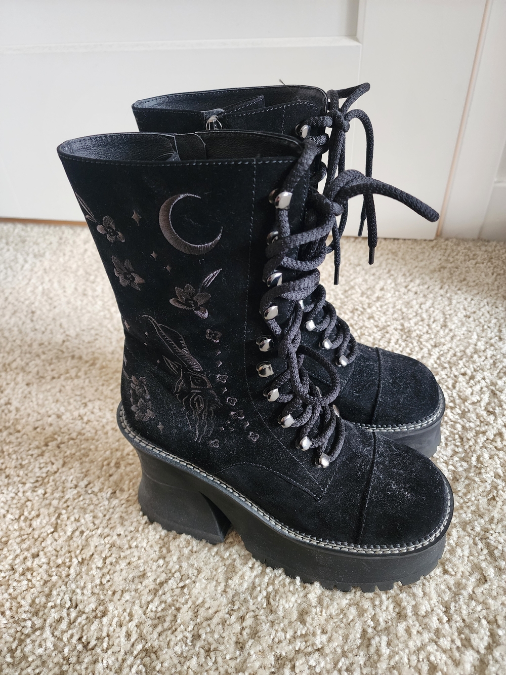 Killstar Embroidered Boots